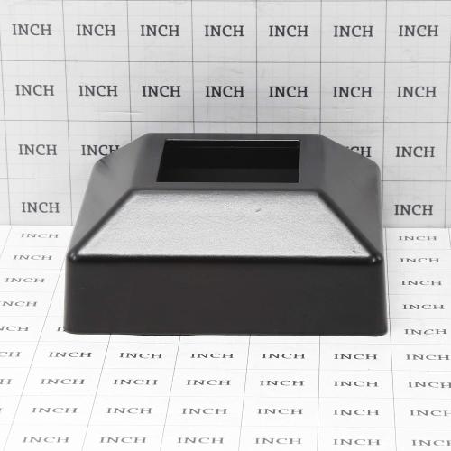 Single Piece Post Cover/Skirt Plate for 2 Floor Flange | Flange Cover | Post Base Cover Skirt |Black (Single Pack)