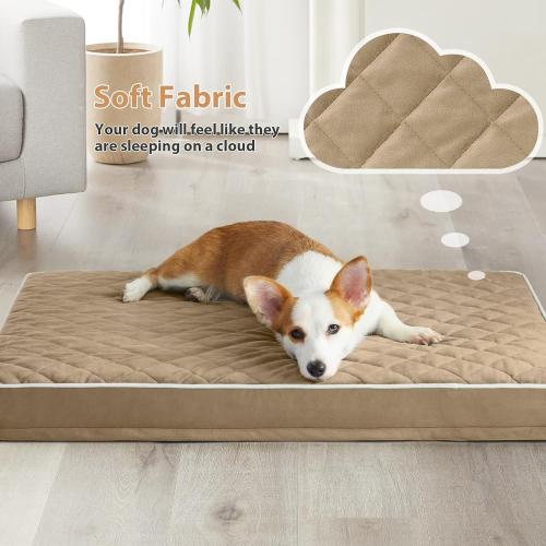 Orthopedic XL Dog Beds Large Sized Dog, Waterproof Extra Large Dogs Bed with Removable Washable Cover, Multi-Needle Quilting Dogs Crate Bed