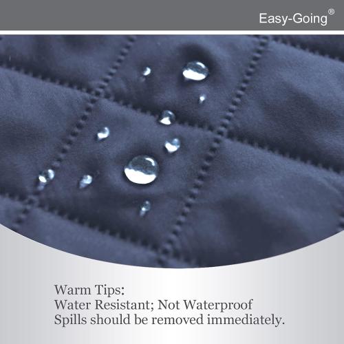 Easy-Going Reversible Couch Cover for 3 Cushion Couch Sofa Cover for Dogs Water Resistant Furniture Protector Cover with Foam Sticks Elastic Straps for Pet Cat (Sofa, Dark Blue/Ivory)