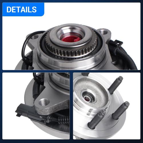 Autoround 515142 [2-Pack] 4WD Front Wheel Bearing and Hub Assembly Compatible with 2011-2014 Ford F-150 Expedition, Lincoln Navigator, 6 Lug W/ABS (Exc. Heavy Duty)