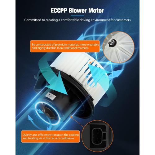 ECCPP HVAC Plastic Heater Blower Motor for Chevry w/Fan Cage fit for 2007-2014 for Cadillac Escalade/ 2007-2013 for Cadillac Escalade ESV /2007-2014 for Chevrolet Silverado 2500/2500 HD/3500 HD