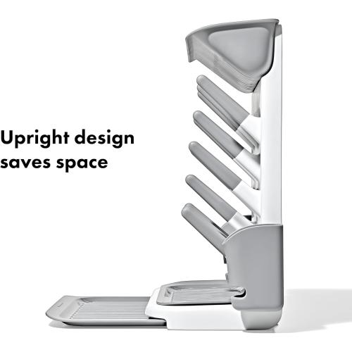 OXO Tot Expandable Baby Bottle Drying Rack, Space-Saving