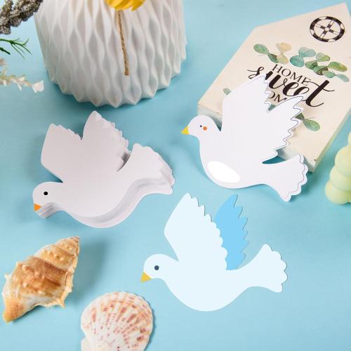 FOBSME 200 Pcs Peace Dove Paper Cutouts 3.94x3.78 Inch White Pigeon Cutouts Paper Bird Shape Die-Cuts Accents for Classroom Bulletin Board Home Window Wall Party Decorations School Crafts Projects