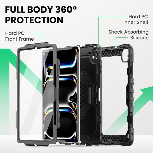 SEYMAC Case for iPad Pro 13 Inch M5 / M4 (2025/2024), Black