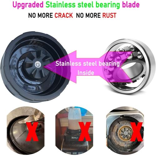 [ New Model] Replacement blender Blade for Ninja Accessories, Only Compatible with Nutri Ninja Foodi Power Blender SS150,SS151,SS300, SS350,SS351, SS351TGT, CO351B, SS100, SS101, SS101C, CO101B