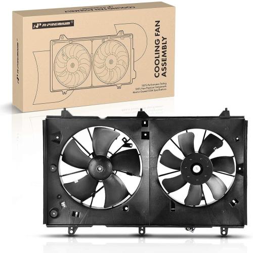 A-Premium Engine Radiator Cooling Fan Assembly Compatible with Select Honda Models - Accord 2003 2004 2005 2006 2007 - Replace# 19020PND003, 38611RAAA01