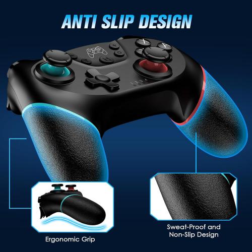 VidPPluing 2 Pack Switch Controllers, Wireless Switch Pro Controller for Switch 2/Switch/Lite/OLED, Game Controller with Motion Sensor/Vibration/Turbo/Wakeup/Charging Cable