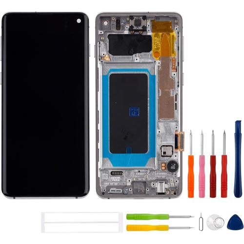 [with Frame] SWARK New TFT LCD Display for Galaxy S10 G973 LCD Touch Screen Display with Upgraded Repair Tools Kit-NO Fingerprint Function