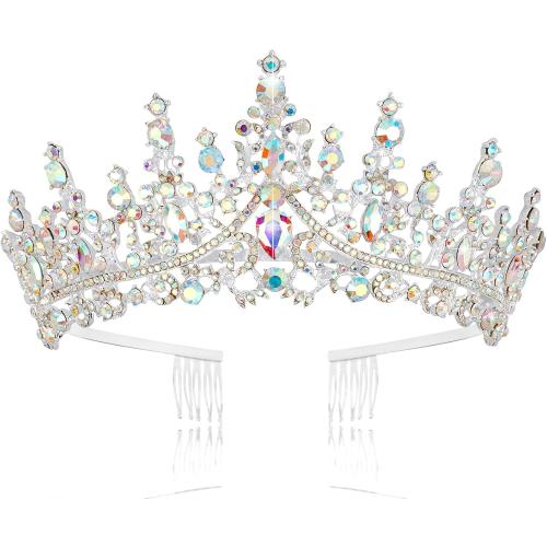 Queen Crown for Women Crystal Princess Tiaras Rhinestone Wedding Tiara for Bride Birthday Crown for Women Bride Prom Pageant Halloween Costume Cosplay Props Hair Accessories