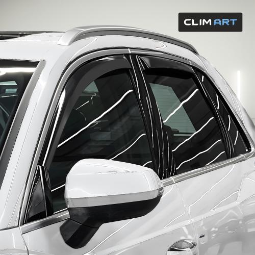 CLIM ART in-Channel Incredibly Durable Rain Guards for Audi Q3 2019-2026, Original Window Deflectors, Vent Window Visors, Vent Deflector, 4 pcs. - 619101