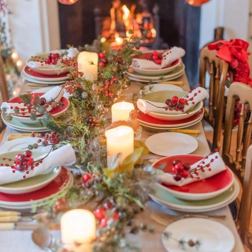 GREENTIME 12 Pack Artificial Red Berry Stems 14 Fake Holly Berry Picks for New Year Holiday Christmas Tree DIY Wreath Crafts Vase Fireplace Home Decor