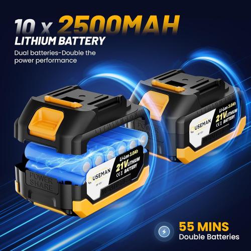Car Vacuum Portable Cordless - CarCraftKit 3-in-1 Kit, Pressure Washer, Air Duster, with 2x25000mAh Battery, 20000PA Car Vacuum Cleaner, 10000 RPM Air Duster, 280 PSI High Power Pressure Washer Easy