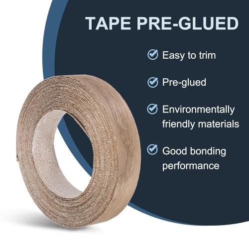 PATIKIL Walnut Edge Banding, 1 Inch x 25 ft Wood Veneer Tape Pre-glued Flexible Plywood Edge Banding with Hot Melt Adhesive for Furniture Restoration