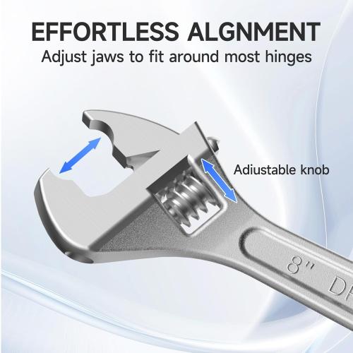 Knuckle Bender Adjustable Door Hinge Tool with Built-in Hinge Pin Remover, Heavy Duty Steel Knuckle Bender for Fixing Sagging or Misaligned Doors, Universal Fit for Residential Hinges