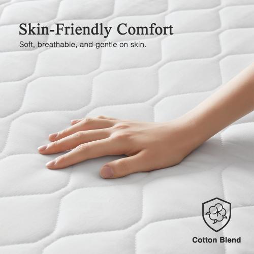 Beautyrest Cotton Blend Heated Mattress Pad Secure Comfort Technology - Luxury Quilted Electric Mattress Pad with Deep Pocket - 5-Setting Heat Controllers, Queen, White