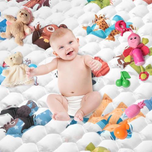 Baby Play Mat for Floor,Premium Baby Play Mat 50 X 50,Thick One-Piece Crawling, Odorless Floor Mat,Non-Slip Cushioned Baby Playmat for Infants,Babies,Toddlers.Foldable and Washable Baby Plaype