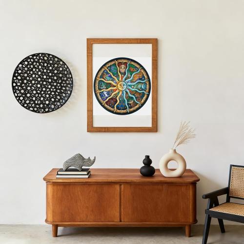 Zodiac Puzzles for Adults 1000 Pieces - Round Horoscope Astrology Jigsaw Puzzle, Challenging Difficult Mandala Constellation Puzzle for Adults, 26.7 Inch
