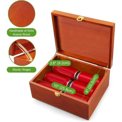 DRASTAR Large Wooden Keepsake Memory Box, Decorative Storage Box with Hinged Lid, Jewelry Gift Box with Lids, Brown