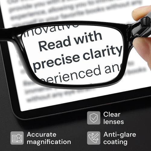 Gaoye Professional Reading Glasses for All Day - Computer Readers with Blue Light Protection - Value Pack