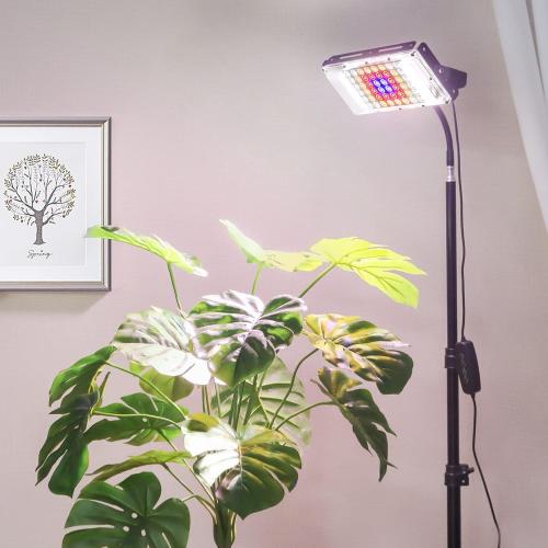 LBW Grow Light with Stand, Full Spectrum LED Plant Light, Floor Grow Lamp with 63 Adjustable Tripod, 4H/8H/12H Timer, 6 Dimmable Brightness, Ideal for Tall Plants