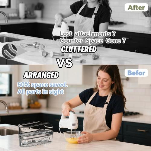 Hand Mixer Storage Case Compatible with KitchenAid KHM5, KHM6, KHM7 and KHM9