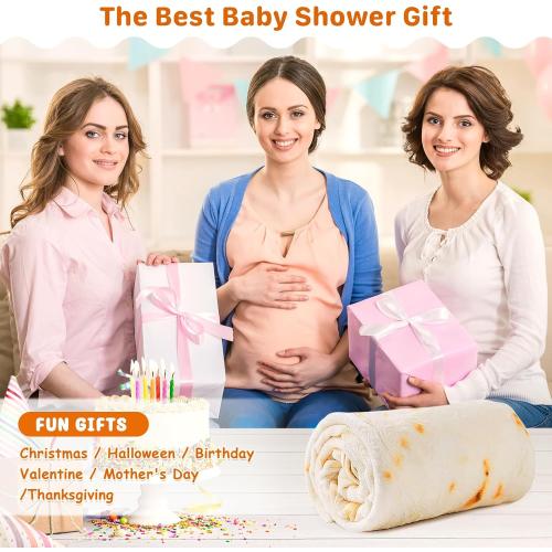Burrito Baby Blanket, Tortilla Swaddle Blanket, Taco Blanket for Newborn Toddler, 285 GSM Soft Flannel Wearable Wrap Funny Gifts for Baby Shower & First Christmas Boy Girl 0-3 6 9 Months