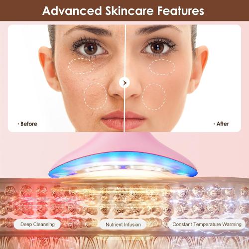 Color Pink Facial and Neck Massager for Face, Neck - Skin Lifting & Firming - Wrinkle & Dark Circle Reducer - at Home Skin Care Face Sculpting Tool and Neck Massager-Pink