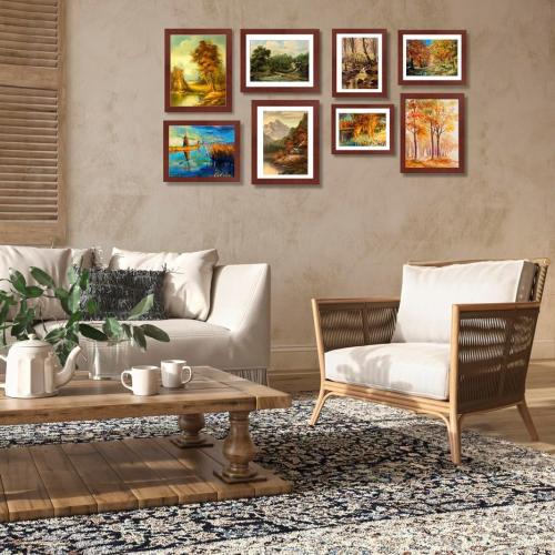 KTKDE 8x10 Picture frame Set of 2,Wine red Wooden Photo Frame 5x7mat or 8x10 Without Mat,Tempered Glass,10 by 8 Studio Gallery frames for Wall or Tabletop Family Friends Wedding Gift ideal gift