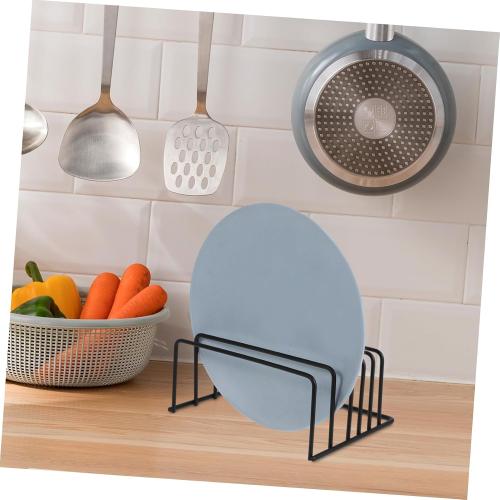 2pcs Kitchen Pot Rack Holder Dish Drying Rack Container Lid Organizer Pan Cover Bakeware Storage