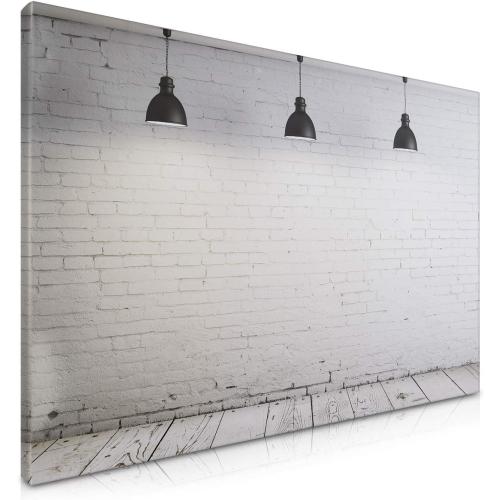 Navaris Magnetic Dry Erase Board - 24 x 36 inches Decorative White Board for Wall with Printed Design, Includes 5 Magnets and Marker - Industrial