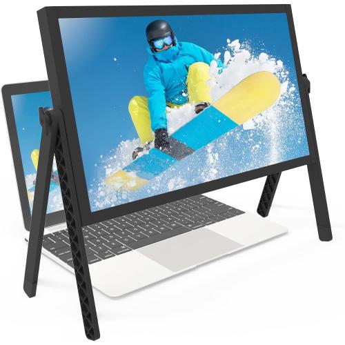 21 inch Screen Magnifier for Laptop ，3D HD Screen Expanders for Movies, Videos, and Gaming, Screen Enlarger with Adjustable Angle Design Amplifier Desktop Magnifying for Seniors Reading (Black)