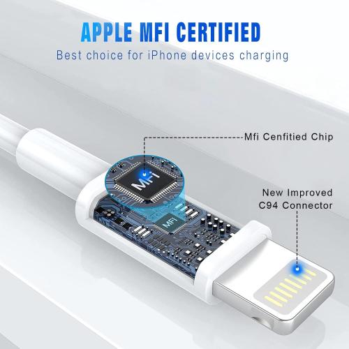 iPhone Charger(3/3/6/6/10FT) 5Pack MFi Certified Lightning Cable Fast Charging Cords Apple Charger Compatible with iPhone 14 13 12 11 XS XR X Pro Max Mini 8 7 6S 6 Plus 5S SE AirPods