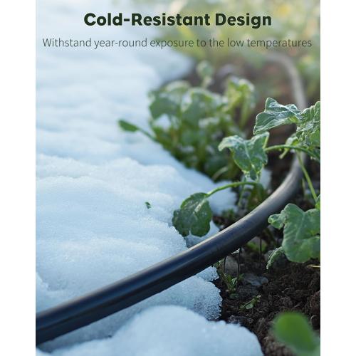 Pawfly 25 ft. Drip Irrigation Tubing, 1/4 Inch Blank Distribution Tubing for Drip Irrigation System, PVC Drip Irrigation Line Hose Roll, Drip Irrigation Part for Garden Watering, Black