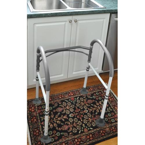 Vaunn Medical Deluxe Adjustable and Foldable Toilet Safety Frame, Bathroom Handrail Assist Grab Bar Handle