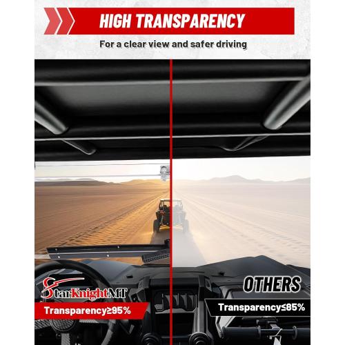 StarknightMT 2-in-1 Talon 1000 Flip Windshield Compatible with Talon 1000X/1000R/1000X4 2019 , Scratch & UV Resistant Folding Clear Polycarbonate Front Windscreen, No-Drill Install