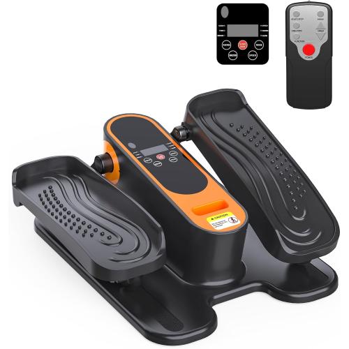 Color Orange 2025 New Under Desk Elliptical Machine,Portable Seated Pedal Exercise Machine for Seniors,Mini Ellipse Leg Exerciser with 12 Adjustable Speeds&Remote Control,Quiet&Compact for Home Office(Orange)