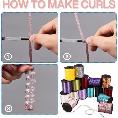 PartyWoo Rose Gold Ribbon - 500 Yard Curling Ribbon for Crafts, Balloons, Gift Wrapping, Hair, Florist Flowers (1 Roll)