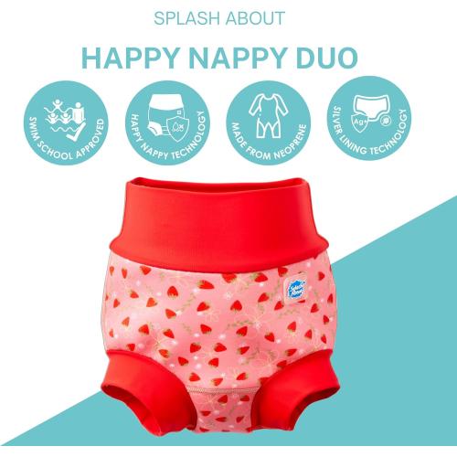 Size XL 1-2 years Splash About Happy Nappy Duo Reusable Swim Diaper
