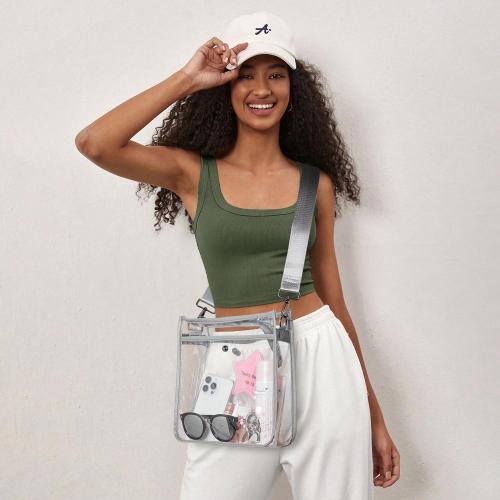 Bluome Clear Bag for Stadium Events 12 x6 x12, Clear Crossbody Purses for Women Concerts Stadium Approved Work Beach