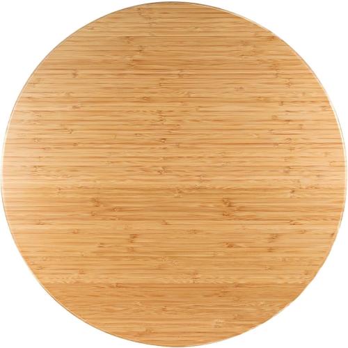(26 Inch) Bamboo Large Lazy Susan for Dining Table Top with Heavy Duty Metal Rotating Hardware