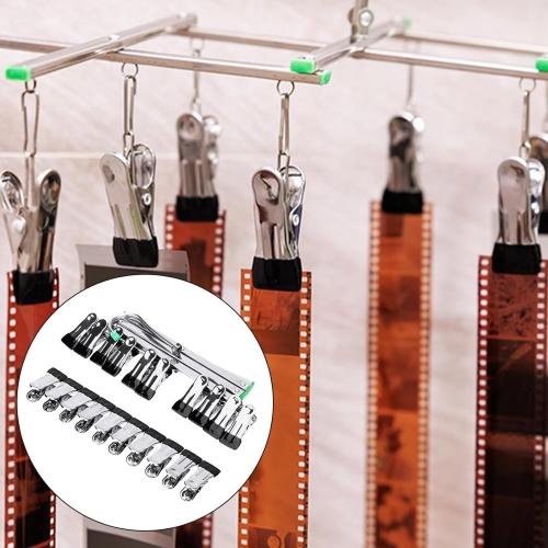 Darkroom Film Drying Hanging Rack Frame 10 Clips For 35mm 120/125 Foldable Hanger Windproof Accessories