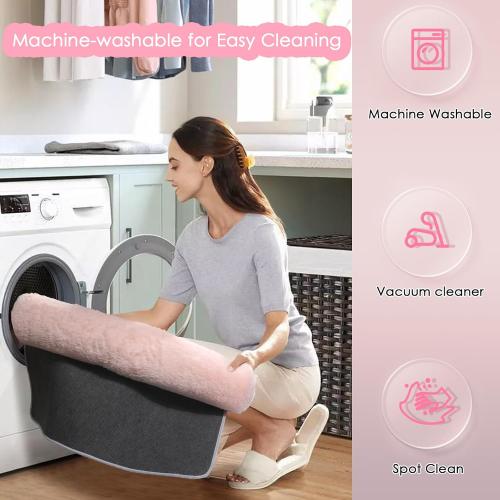 Pink Area Rugs for Bedroom Girls, Living Room Decor, Fluffy Fuzzy Shag Rug 4x6 for Kids Room, Soft Cute Indoor Floor Carpet for Baby, Teen, Nursery, Preppy Dorm, Playroom, Plush Aesthetic Bedside Rug