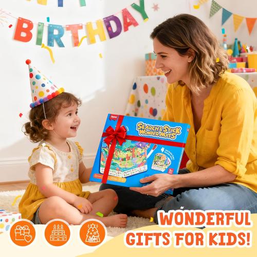 JoyCat Reusable Sticker Book Set (4-Pack), Kids Sticker Activity Books, 120  Jelly Stickers for Toddlers, Travel Toys for Car Airplane Road Trips, Preschool Educational Learning Gifts for Boys Girls