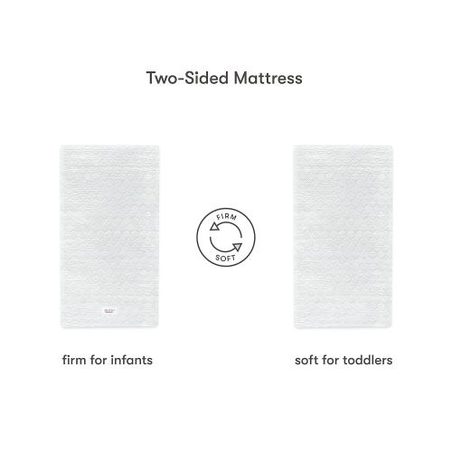 Babyletto Pure Core Mini Crib Mattress, Hybrid Waterproof Cover, Lightweight, Greenguard Gold Certified