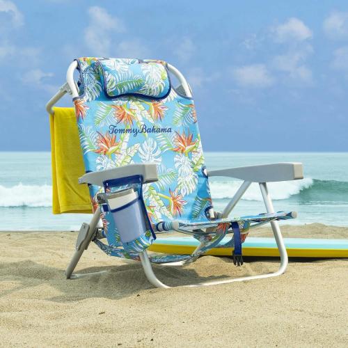 Tommy Bahama  Backpack Beach Chair 5 Position Chair, Including Lay Flat (Floral)