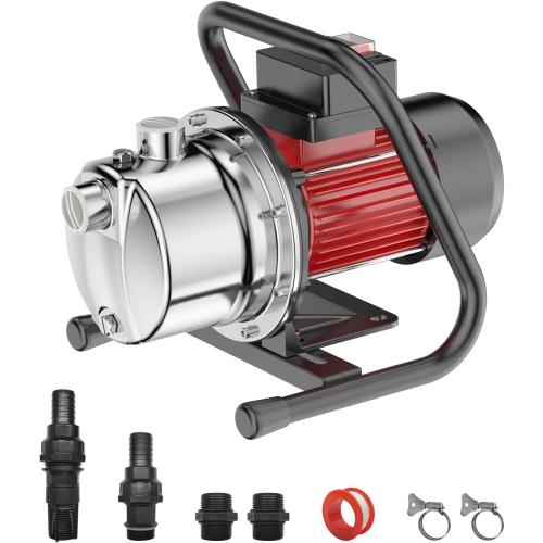 1.6HP Shallow Well Pump, 1300GPH Shallow, Portable water, for Garden Farm Irrigation Lawn, Sprinkler System, transfer pump Remove Standing Water, Landscape Fountain.