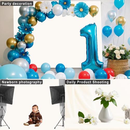 Ivory Backdrop for Photoshoot Professional Photo Backdrop Background Curtain for Product Photography Portraits Wedding Party Live Streaming Video Recording 5X7 FT