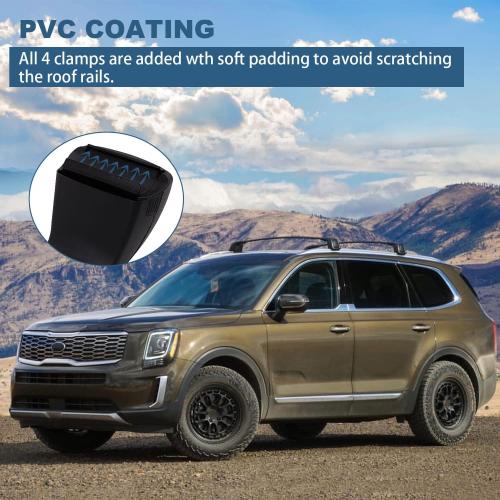 Snailfly Upgraded Roof Rack Cross Bars Fit for 2019-2025 Kia Telluride S SX SX-P EX Lockable Crossbars for Ski Kayak Bike Basket (Except X-Line and X-Pro)