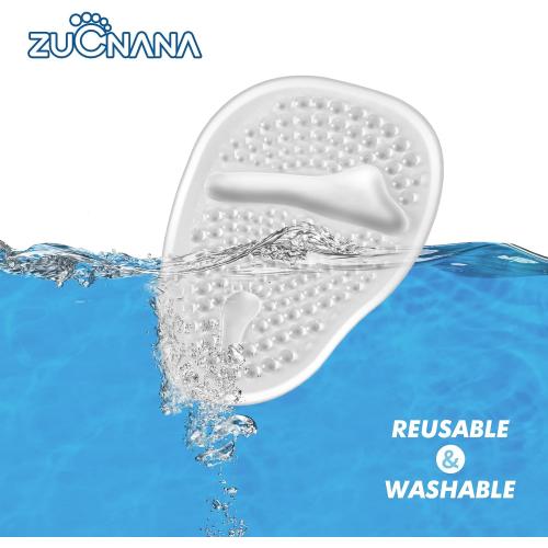 Ball of Foot Cushions, Metatarsal Pads Women (2 Pairs), Non-Slip Heel Inserts for Women, Gel Heel Cushions for Foot Pain Relief and Comfort | One Size Fits Any (Beige & Clear)