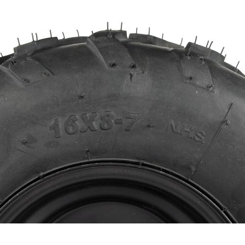 16x8-7 ATV Wheels, 3 lug 16x8-7 Tubeless Tires for Kazuma Quad ATV Go Kart UTV 125cc 150cc Off Road Tyres 3 Holes Rim set of 2